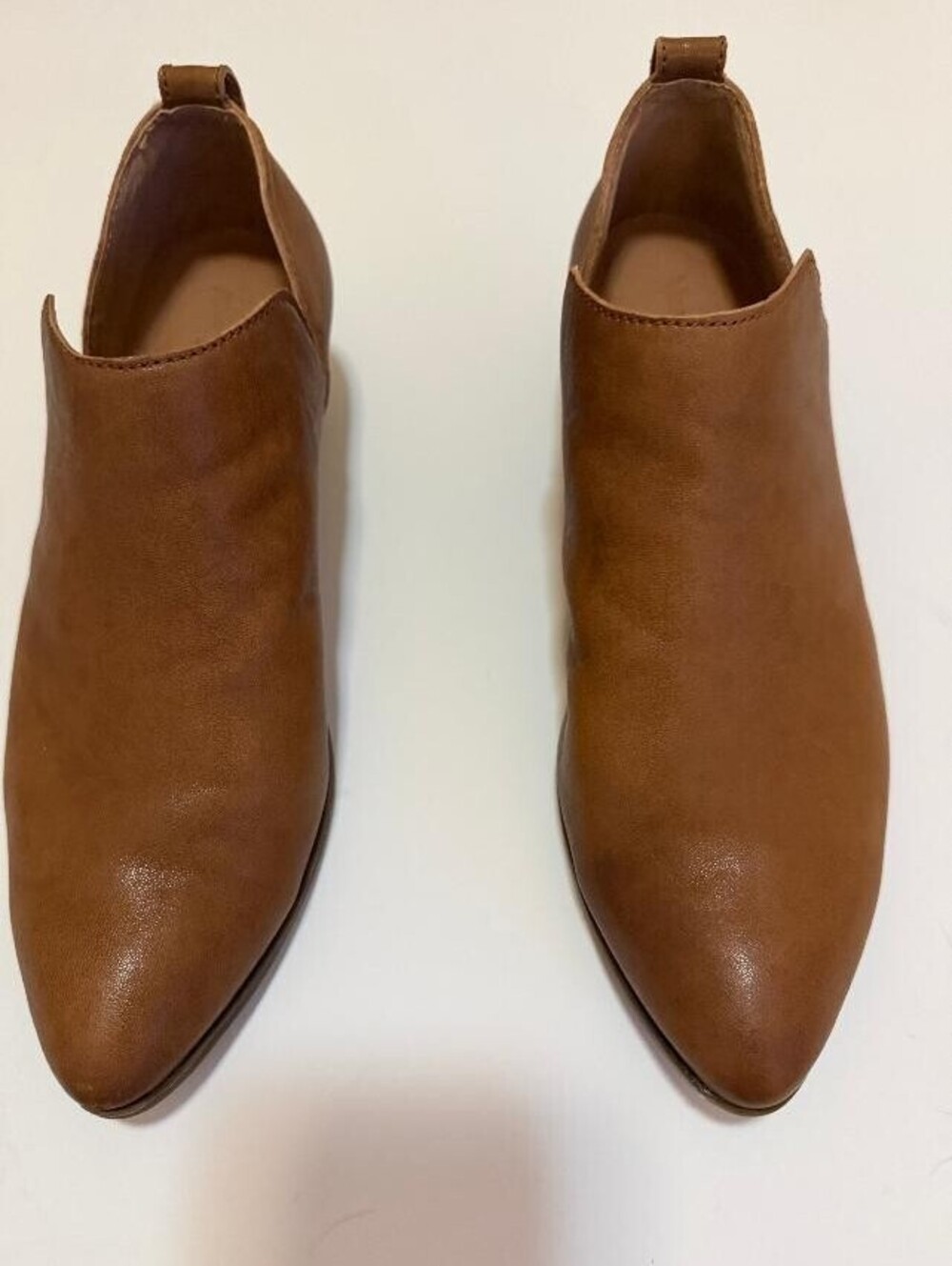 Frye Women’s Size 9M Cognac Brown Leather Cutout Ankle Booties Pointed Toe
